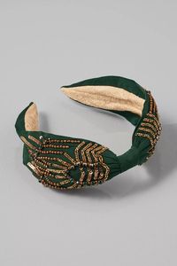 Hermosa Diadema Bordada a Mano con Cuentas Decorativas para Peinados Modernos - Product Image 3