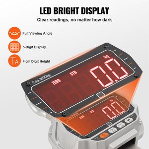 Bilancia Digitale Industriale per Gru da 3000 kg (6600 libbre) con Telecomando, Cassa in Alluminio Pressofuso e Display LED - Product Image 5