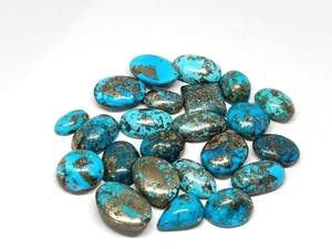 Aamna Gems Pierre précieuse naturelle de qualité supérieure, turquoise iranienne, cabochon ovale, pierre précieuse non montée, polie, avec expertise tierce, pour bijoux - Product Image 2