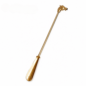Cuchara para Zapatos de Lujo con Cabeza de Caballo de Latón, Mango Largo, de Metal Premium, Ayuda para Calzarse, Decorativa, Regalo para Hombres y Mujeres - Product Image 1