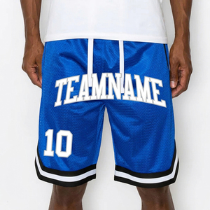 Vêtements de gymnastique pour hommes, été, poids lourd, entrejambe 5 6 pouces, polyester, séchage rapide, fitness, basket-ball, short en maille pour hommes - Product Image 1
