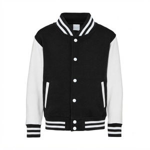 Veste universitaire en tissu de laine personnalisée, style streetwear pour lycée, vente en gros, unisexe, décontractée, type bomber - Product Image 3