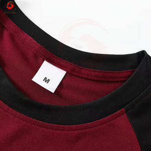 Camiseta de algodón para hombre con logo personalizado, manga corta, cuello redondo, informal, estilo raglan. - Product Image 3