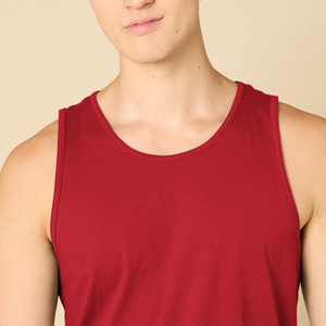 Débardeur en coton tricoté respirant sans manches pour homme, coupe classique ample, idéal pour l'entraînement estival - Product Image 5