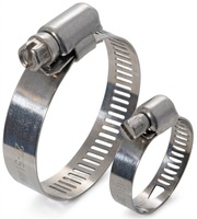 Collier de serrage à vis sans fin réglable en acier inoxydable robuste, surface polie, pour réparation de tuyaux industriels et automobiles, quincaillerie de fixation