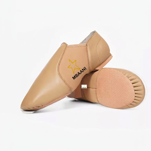 MBAANI Chaussures de danse jazz pour femmes, ballerines souples vert menthe en cuir véritable, chaussures d'entraînement - Product Image 4