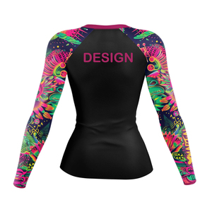 Camiseta Deportiva Personalizable para Mujer, Manga Larga, Compresión, MMA, Grappling, Jiu Jitsu, Surf, Transpirable, Secado Rápido - Product Image 4