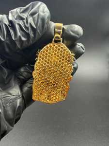 Colgante de Moissanita con Cabeza de Jesús, Joyería Religiosa Hip Hop, Plata 925 Bañada en Oro, Lujoso Colgante Cristiano para Rapper GCI - Product Image 5