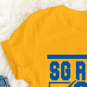 เสื้อยืดกราฟิกสีเหลืองทองสำหรับผู้หญิง สีฟ้า SGRho 1922 ลายพิมพ์โหวต แขนสั้น คอกลม เสื้อยืดลำลองผ้าฝ้าย เสื้อผ้าแฟชั่น - Product Image 4
