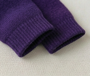 Calcetines de Mujer, Color Morado Sólido, Tejidos, para Uso Diario, Longitud Estándar, Estilo Regular - Product Image 4