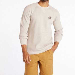 Custom Logo 100% Cotton Long Sleeve Men's <b>Waffle</b> Knit <b>Shirt</b>-Eco-Friendly Quick Dry Breathable & Durable Casual Wear - Product Image 1