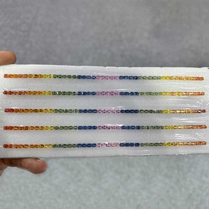 4mm 6mm Natural Multi Color Sapphire Faceted Octagon Cut Loose Gemstones <b>Rainbow</b> Sapphire Strips Layout Jewelry Making Wholesale - Product Image 3