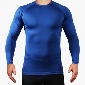 Men's Red <b>Long</b> <b>Sleeve</b> Compression Shirt Quick Dry Athletic Rash Guard Breathable Workout Gym T-Shirt Performance <b>Base</b> <b>Layer</b> - Product Image 2