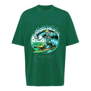 T-shirt de sport oversize en gros à séchage rapide avec impression DTF, en tissu tricoté léger, col rond - Product Image 5