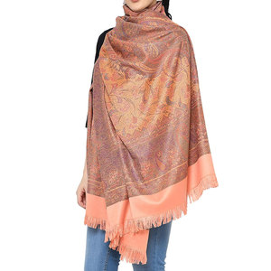 Luxury Women Kashmiri Pashmina Black Floral <b>Shawl</b> Winter Warm Ethnic Embroidered Breathable Multi-Purpose <b>Wrap</b> Dupatta Stole - Product Image 1