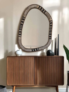 Incrustation d'os artisanale de style moderne miroir mural décoratif léger et poli au meilleur prix accent de mariage chambre à coucher salon - Product Image 6