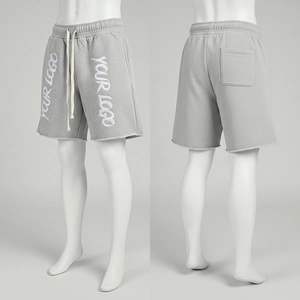 Custom Logo Heat-Transfer Printing Solid Retro Blank Distressed Dyed Canvas High Street Style <b>Elastic</b> Waist Quick Dry Breathable - Product Image 1