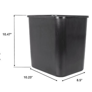 Paquete de 4 Contenedores de Basura Negros de Plástico de 3 Galones con Tapa Abierta para Baño - Product Image 3