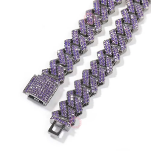 New 925 Sterling Silver Cuban <b>Rapper</b> <b>Chain</b> Zircon Ball Beads Fine Jewelry Necklace & Charms DIY Bracelet Gift - Product Image 1