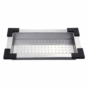 Simple Design Best Quality Square Shape Strainer Stainless Steel Silverware Large Size Fruit Vegetable <b>Colander</b> Supplier - Product Image 1