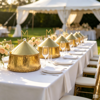 Restaurant 9L Edelstahl Alkohol-Chafing-Dish Goldener Speisenwärmer für Buffets, Hotels, Catering und Bankette