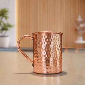 Taza de Cobre Ecológica Personalizada, Taza de Latón Martillado Vintage para Moscow Mule, Cerveza, Café, Artesanía MS - Product Image 3
