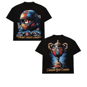 T-shirt graphique artistique pour homme, imprimé personnalisé, coton noir, streetwear, manches courtes, décontracté, mode, vente en gros - Product Image 4