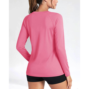 Unisex Purple Long Sleeve Rash Guard Quick Dry Polyester <b>Swim</b> Top with Front Logo UPF50+ Anti-Bacterial Eco-Friendly <b>for</b> Adults - Product Image 3
