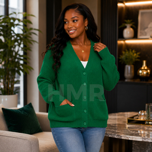 HMR Wholesale Winter Eco-Friendly <b>Cardigan</b> <b>Sweater</b> Custom Color Embroidery Button Knit Sorority University Wear - Product Image 3