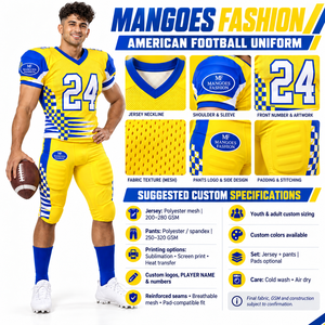 Conjunto de Pantalones y Camiseta de Fútbol Americano Personalizados, Cuello en V, Manga Corta, Transpirable, Antibacteriano, Impresión por Sublimación, Poliéster/Spandex - Product Image 6