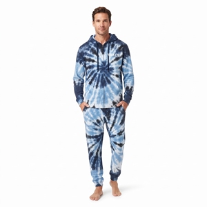 Conjunto de sudadera con capucha y pantalones deportivos personalizables para hombre, con diseño de impresión personalizada, cierre completo, corte regular, conjunto de dos piezas. - Product Image 5
