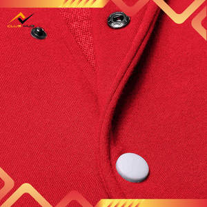 เสื้อแจ็คเก็ตวาร์ซิตี้ผ้าแคนวาสผสมขนสัตว์คุณภาพสูงสำหรับผู้ชาย คอตั้ง ปักโลโก้ตามสั่ง เสื้อบอมเบอร์สำหรับฤดูหนาว - Product Image 4