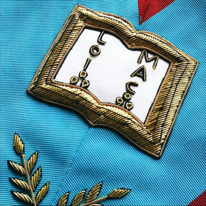 Badge magnétique simple et tendance Orator - Offcer Collar - AASR avec perles brodées à la main - Product Image 3