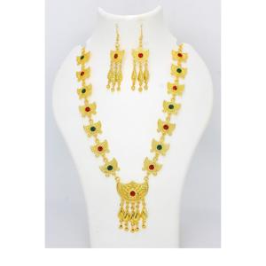 Charme Pendentif Ensemble Bijoux Plaqué Or Indien Dubaï Arabe Bijoux Pendentif Ensemble Boucles D'oreilles Collier Chaîne pour les Femmes - Product Image 1