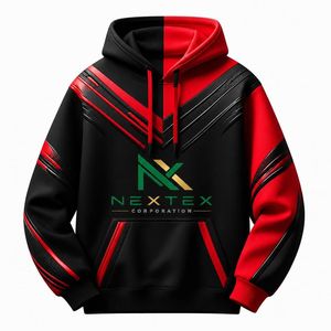 Wholesale Futuristic Armor Design <b>Hoodie</b> <b>Red</b> Black Sublimation Streetwear Graphic Sweatshirt - Product Image 1
