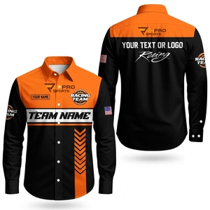 Chemise de travail personnalisée pour équipe de course automobile, chemise de mécanicien, uniforme avec logo et nom du personnel - Product Image 5