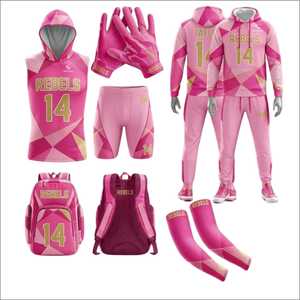 Uniforme de football américain personnalisé 7v7 imprimé par transfert thermique, grande taille, respirant, séchage rapide, léger, été - Product Image 1
