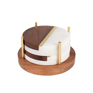 Sous-verres classiques en bois écologiques résistants à la chaleur, tapis et supports de table pour la maison, l'hôtel et la restauration - Product Image 2