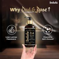 Oud and Rose Gel douche nettoyant pour le corps de luxe Bouteille de 300ml Gel douche à la rose de bain 2024 Produit de soin de la peau