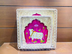 Ensemble de plateaux carrés en argent allemand pichwai pour offrir en cadeau - Product Image 2