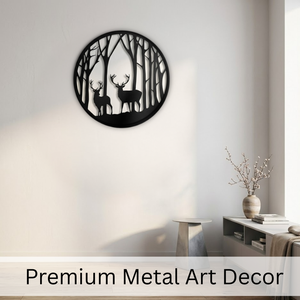 Décoration murale en métal de luxe en forme de cerf avec design rétroéclairé par LED |   Sculpture murale moderne de qualité supérieure pour la décoration de la chambre à coucher, du salon et de la salle à manger - Product Image 2