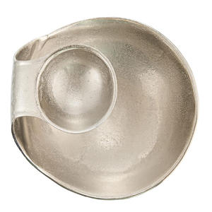 Chip and <b>Dip</b> Serving Bowl <b>Silver</b> Brass Tiered Snack Chip And <b>Dips</b> Serving Bowls - Product Image 3
