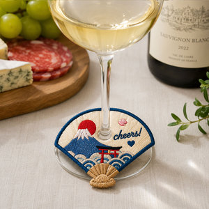 Étiquettes personnalisées pour pieds de bouteille de vin, brodées et imprimées, découpées sur mesure, écologiques, vente en gros pour événements et bars - Product Image 4