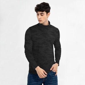 Sudadera de camuflaje de carbón para hombre a precio de fábrica, manga larga, cuello alto, hombro personalizado, de gran tamaño e impresión personalizada - Product Image 1