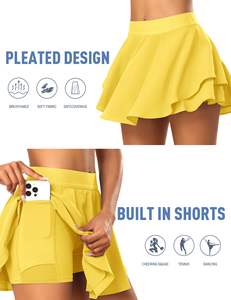 Jupes de sport pour femmes, jupe de tennis plissée blanche à taille haute, jupe de course pour filles - Product Image 3