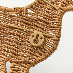 Porte-chapeau Teck Galvanisé Artisanal Haut de Gamme en Rotin pour Enfants – Décoration Écologique en Osier pour l'Organisation Murale de la Chambre d'Enfant - Product Image 4