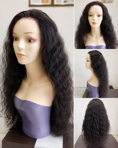 Perruque en dentelle Full HD, cheveux humains indiens, brun miel, longs, Remy, transparente pour base en soie, cheveux de bébé, taille moyenne - Product Image 4