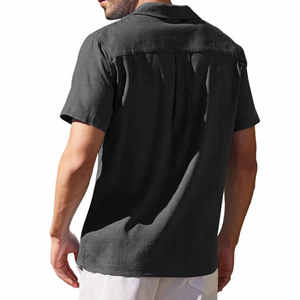 Camisas Hawaianas de Verano Unisex de Alta Calidad, Logotipo Bordado Personalizado, Camisas Hawaianas Casuales de Playa para Hombre - Product Image 4