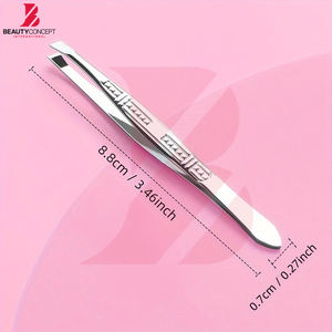 Pinzas de Punta Inclinada de Calidad Profesional para Dar Forma a las Cejas, Extractor de Vello de Acero Inoxidable de Alta Precisión, Herramientas de Belleza para Esteticistas - Product Image 6