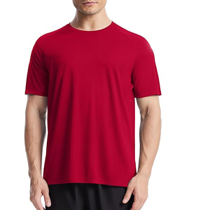 Camiseta de Compresión de Manga Corta para Hombre, Protección Solar UV SPF 50+, Secado Rápido, Color Rojo, para Natación y Surf, Venta al Por Mayor - Product Image 3